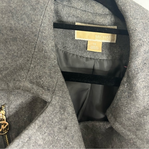 Charcoal grey, Michael Kors wool coat, size 14 - Picture 5 of 5
